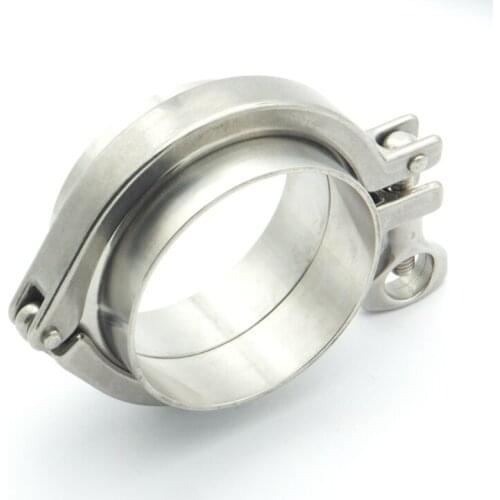 304 Stainless Steel Sanitary Pipe Fitting Set 108mm Pipe OD Sanitary 4" Tri Clamp Weld Ferrule + Tri Clamp + Silicon Gasket