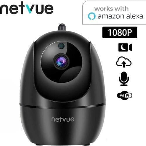 Netvue 1080P FHD 2.4GHz WiFi Camera for Pet/Baby/Nanny AI Human Detection Night Vision Cloud Storage/TF Card 2-Way Audio