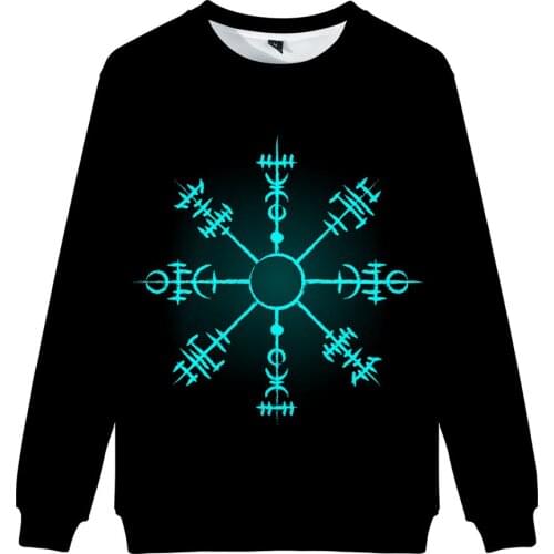 Mens hip-hop pullover streetwear retro winter and autumn sweater plus velvet