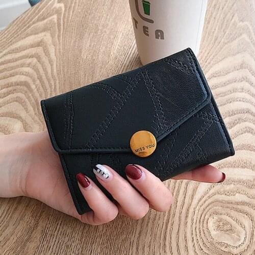 New Cute Anime PU Leather Mini Wallet Women Small Clutch Female Purse Coin Card Holder Small Bag