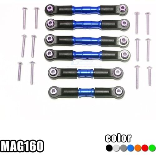 GPM STAINLESS STEEL ADJUSTABLE TIE RODS For 1/10 4WD ARRMA BIG ROCK CREW CAB 4X4 3S BLX-AR102711 RC Upgrade