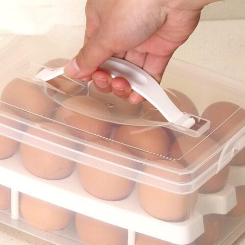 SBLE plastic Egg kitchen egg storage box 24 Grid Eggs holder transparent storage organizers egg storage Container
