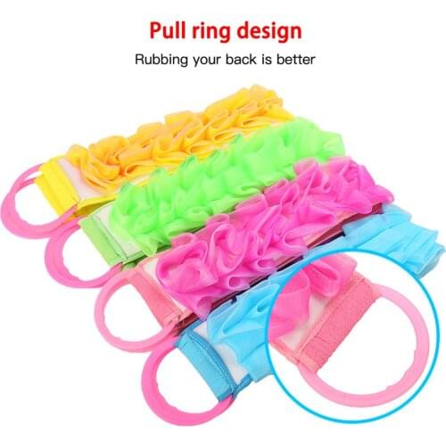 Bath Flower Pull Back Rub Bath Bath Rough Strip Bath Towel Rub Bath Towel Double Rub Back Artifact (random color)