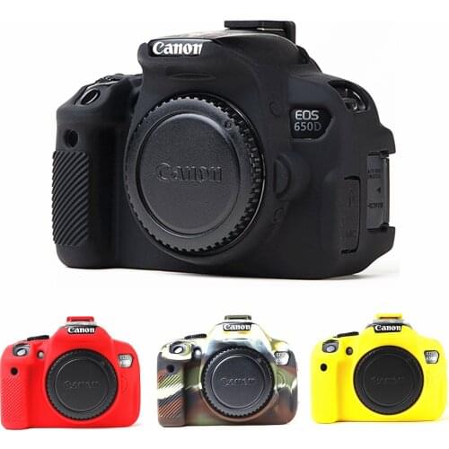Silicone Armor Skin Case Body Cover Protector for Canon EOS 650D 700D Kiss X6i X7i Rebel T4i T5i DSLR Camera bag