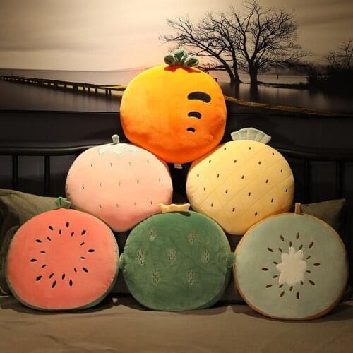 Lovely fruit pillow elastic spandex cushion office nap pillow car sofa car waist cushion home decoration fancy pillow