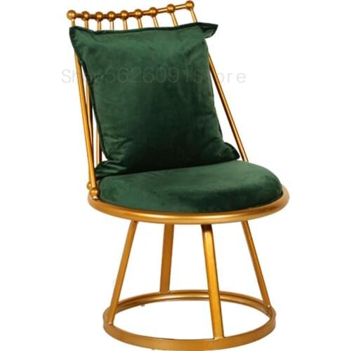 Light luxury rotating back chair net red fashion gold small coffee table balcony table and chair three-piece small round table