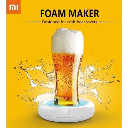 New Xiaomi Beer Bubbler Household Ultrasonic Foaming Machine Portable Beer Foam Maker Sonic Foamer for Ice Beer Bar Accessories