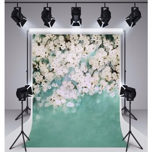 VinylBDS Children Photo Background Photography Backdrop Flowers in Flower Portrait Kids Backdrops Green Photo Props Backgrounds