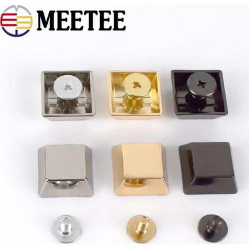 5/10pcs 11x15x6.3mm Rivets Screw Bags Handbag Bottom Decorative Nails Studs Metal Buckles Snap Hook DIY Leather Craft