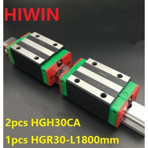 1pcs 100% original Hiwin linear rail HGR30 -L 1800mm + 2pcs HGH30CA linear narrow block for cnc router