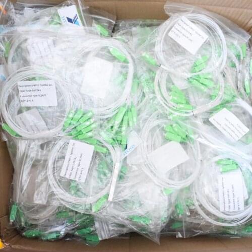 10 PCS Free shipping 1X16 PLC SC/APC SM 0.9mm G657A1 PVC 1m FTTH Fiber Optic Splitter