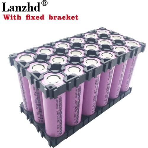 18PCS 18650 with fixed bracket Batteries 3.7V lithium 3300mAh 30A INR18650 battery pack 18650 Holder and Splicing Bracket