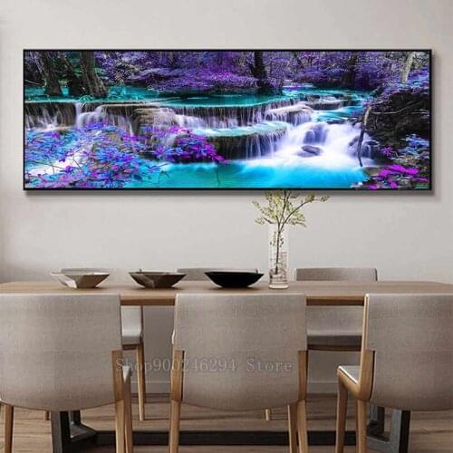 DIY diamond embroidery beautiful waterfall tree full square round diamond painting cross stitch kit mosaic sticker large FF958