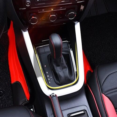 For Volkswagen vw Jetta MK6 2012 2013 2014 Stainless Steel Car Shift Lever Knob Edge Panel Chrome Trim