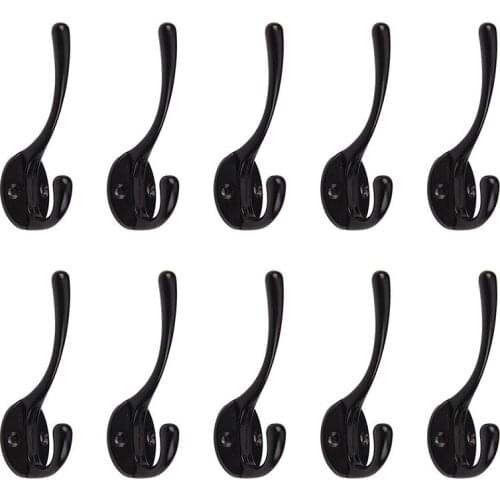 Double Coat Hook 10 pcs Classic Antique Industrial Style Iron Hanger