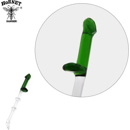 HORNET Premium Glass Sword Shape Quartz Carb Cap Dabbler Wax Dad Tool 5.2 Inch Quartz Handle Carb Cap Quartz Banger Water Pipe