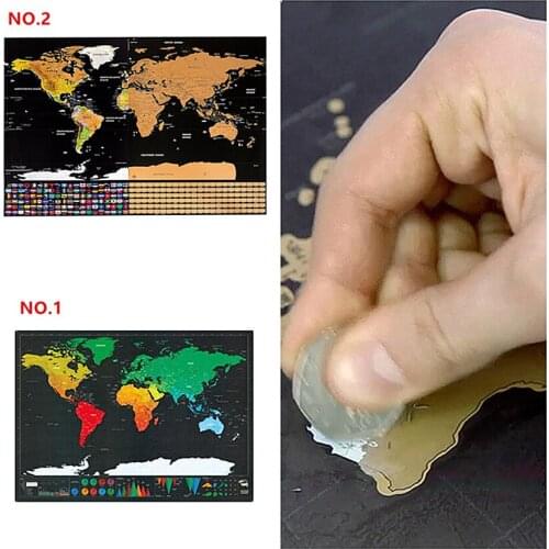 Scratch off World Map Personalized Travel Scratch Map Deluxe Erase World Map Room Home Decoration Education toy for children