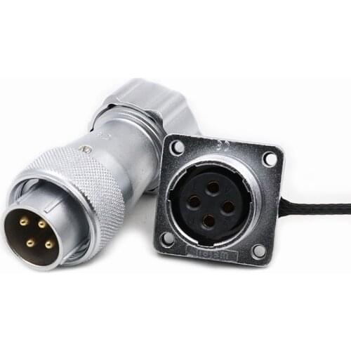 WS20 TP+Z Multi Core Automotive Connector Crimp 2-12 Pin Circular Waterproof IP67 Adapter for Electrical Lighting Industrial LED