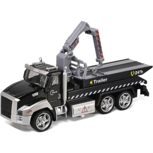 Alloy Car Models Engineering Wrecker Truck Trailer Rescue Vehicle Children Boy Toy