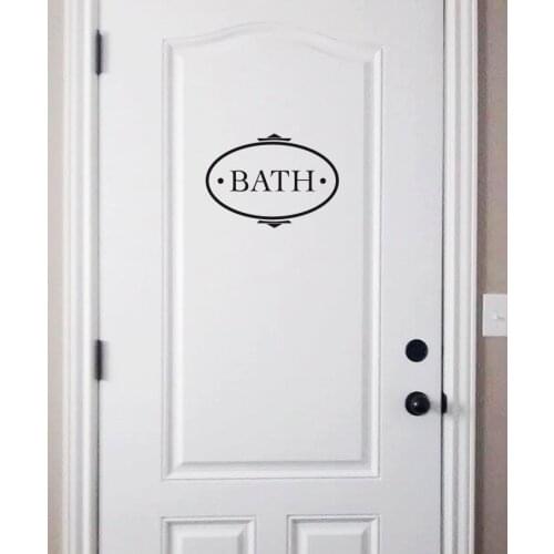 Bathroom Door Sticker Washroom Decals Toilet Murals Removable Art Decorative Posters Vinyl Wall Decor S-286