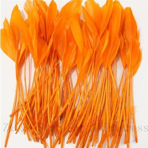 Natural goose hard floating 15-20CM (6-8 inches) torn head feathers 10-300 orange dyed DIY craft jewelry feathers
