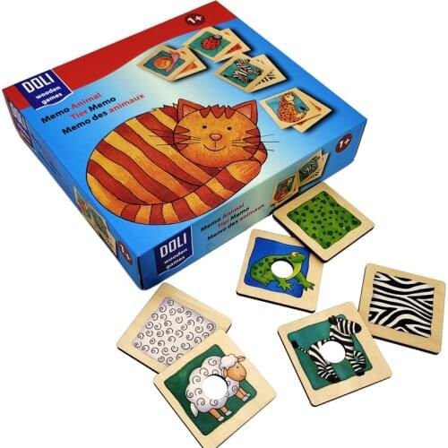 2021 New Montessori Animal Skin Texture Memo Match Cognitive Toy Kids Preschool Early Learning Material Europe Style Quality Top