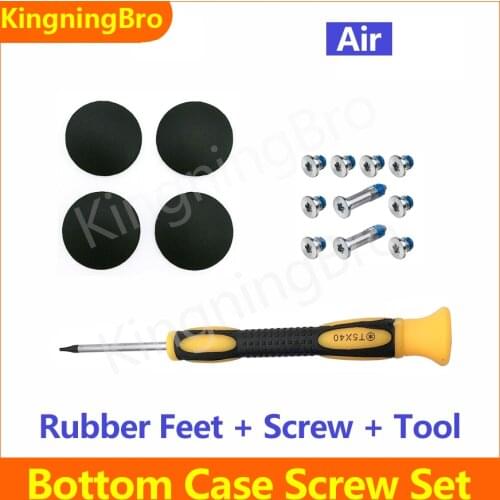 New Bottom Case Screw + Bottom Rubber Feet + Screwdriver For Macbook Air A1369 A1370 A1465 A1466 2011-2017 Years