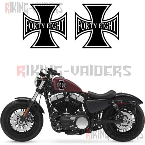 Custom Cross Decals Fuel Tank Stickers Fender Sticker For Harley Sportster XL1200X Forty Eight