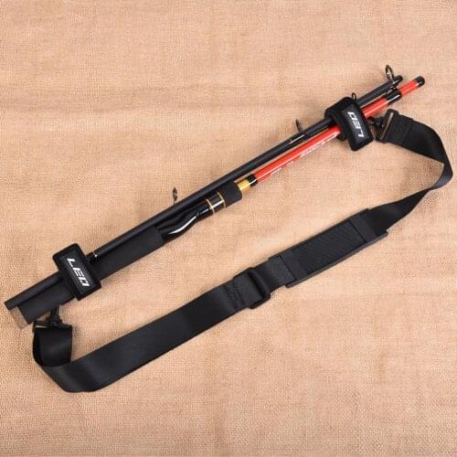 Portable 73-112cm Fishing Rod Shoulder Strap Outdoor Fishing Pole Belt Length Adjustable