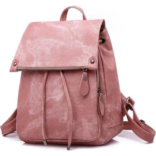 Hot sale free shipping new style men womens pu leather backpack fashion girls school bags travel double shoulder bags