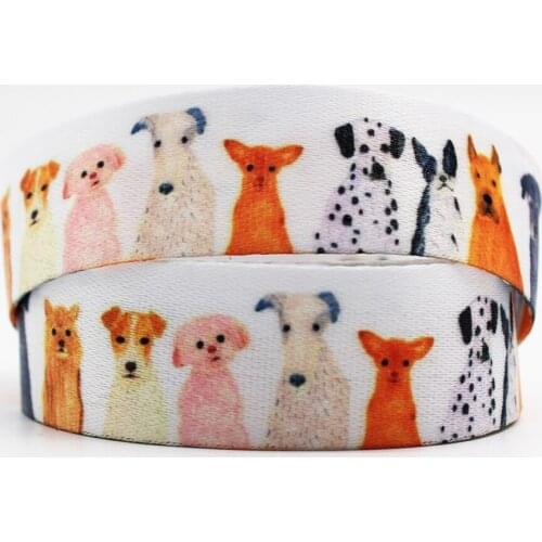 Dog Print Lanyard Ribbon Badge Id Lanyard/mobile Phone Strap/key Chain with Keychain Neck 10mm/16mm/20mm/25mm/35mm/38mm