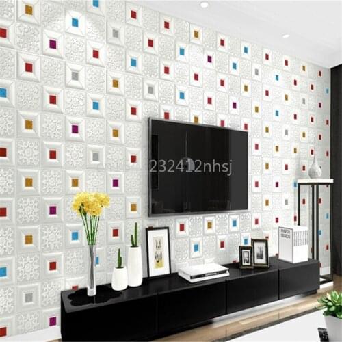 Self-adhesive Wall Stickers Soft Pack Foam Wallpaper Living Room Ceiling Ceiling Tv Background Wallpaper 3d Stickers
