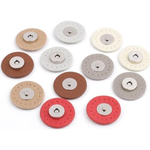 Bag Wallet Magnetic Buckle Genuine Leather Bag Snap Buttons Handmade DIY Patchwork Lock Accessories