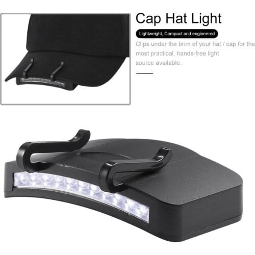 Super Bright 11 LED Clip On Cap Hat Light Camping Walking Working Jogging Fishing HeadLamp Drop Shipping
