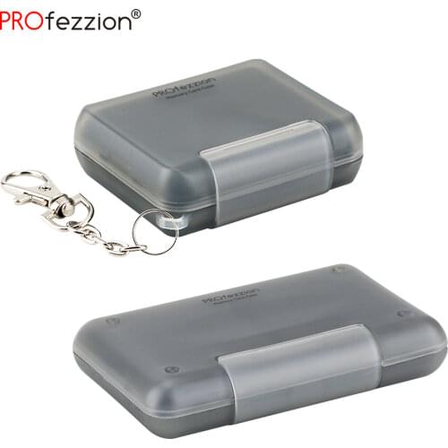 2 Pack Water-Resistant SD Card Case Holder High Strength Translucent PP Shell Anti-Shock Memory Cards Wallet for 12 SD SDHC SDXC