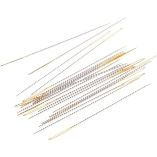 40pcs Gold Tail Embroidery Fabric Cross Stitch Needles Craft Tools Size 31mm