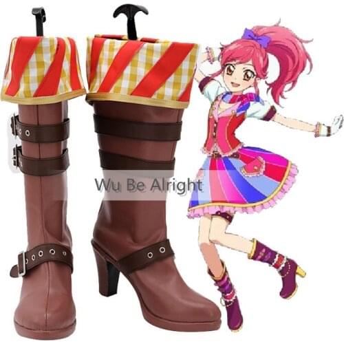 Aikatsu! Otoshiro Seira Anime Cosplay Shoes High Boots Halloween Carnival Role Play Party Accessories Custom Made For Men Women