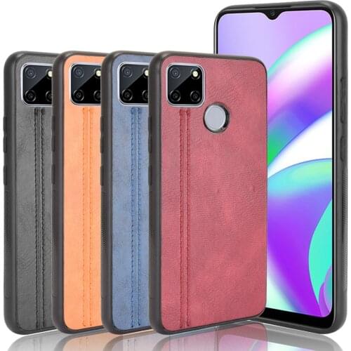 For Realme 7i RMX2193 Case Suture Soft Edge PU Leather Hard Phone Cover For Realme 7i RMX2193 Case Realme7i Realme 7i RMX2103