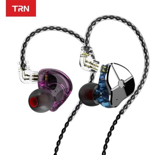 TRN ST1 1DD 1BA Hybrid In Ear Earphone HIFI DJ Monitor Running Sport Earphone Earplug Headset With QDC Cable TRN V90 BA5