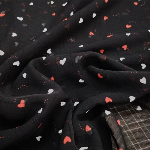 Qualified Chiffon Lovely Print Sewing Fabric Breathable Dress Scarf Creative Fabric in Summer Chiffon