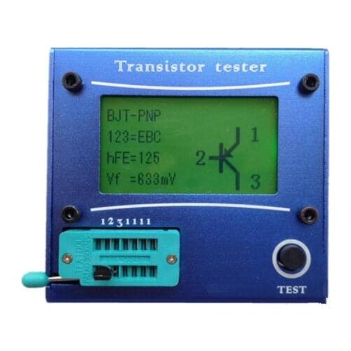 LCR-T4 Transistor Tester ESR Meter Mega 328 TransistorTester with Blue Case