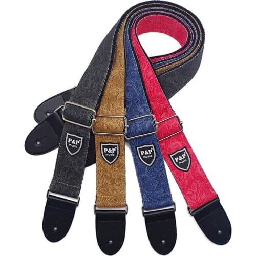 Hot selling Denim cotton Guitar Strap for Electric/Bass/Folk/Acoustic Guitar Belt guitar accessories 4 colors