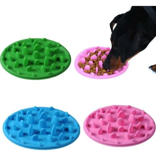 Pet Puppy Dog Cat Slow Feeder Anti Slip Choke NoGulp Bloat Water Bowl Feed Dish