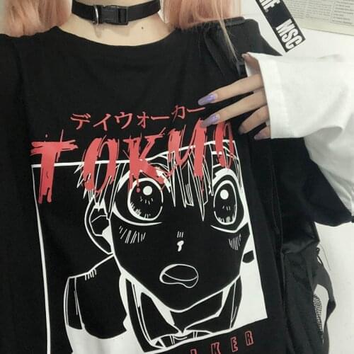 High Quality 2021 Anime print Fashion Oversize Fake Two Pieces Tshirt Mens Long Sleeve Casual O Neck T-Shirt For Man TOP TEES