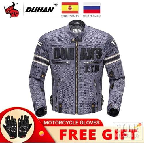DUHAN Motorcycle Jacket Summer Mens Breathable Mesh Moto Motocross Jacket Motobiker Riding Jacket Jaqueta Motociclista