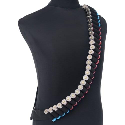 Portable Outdoor 50 Rounds Of Shotgun Shell Bandolier Belt Tactical Hunting Ammo Carrier Airsoft Rifle Cartridge Holder Belt