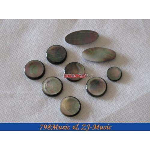 Saxophone Real Black Pearl Key Shell Buttons Inlays