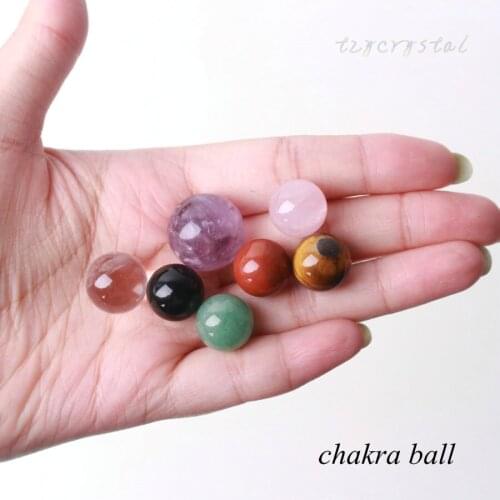 Seven Chakra Crystal Colorful Quartz Ball Healing Decoration