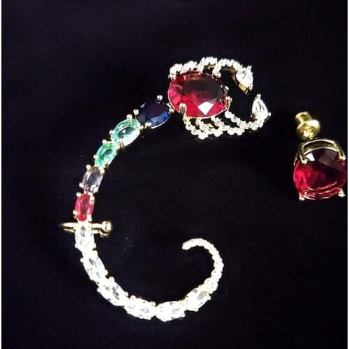 Asymmetric Punk Street Personality Color Scorpion Christmas Ins Three-Dimensional Disco Earrings