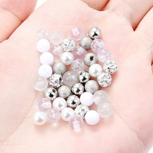 40Pcs 14G Replacement Balls Externally Threaded Surgical Steel Plastic Balls for Industrial Barbell Nipple Rings Tongue Ring